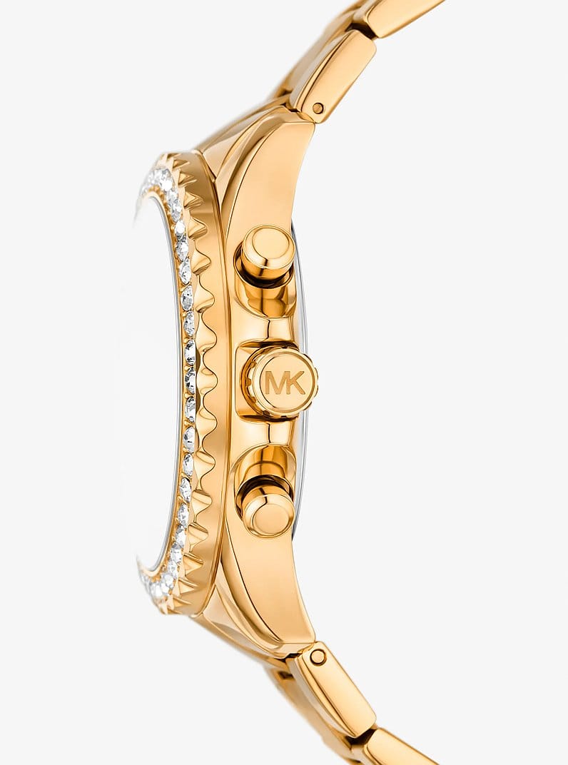 Oversized Everest Pavé Gold-Tone Watch