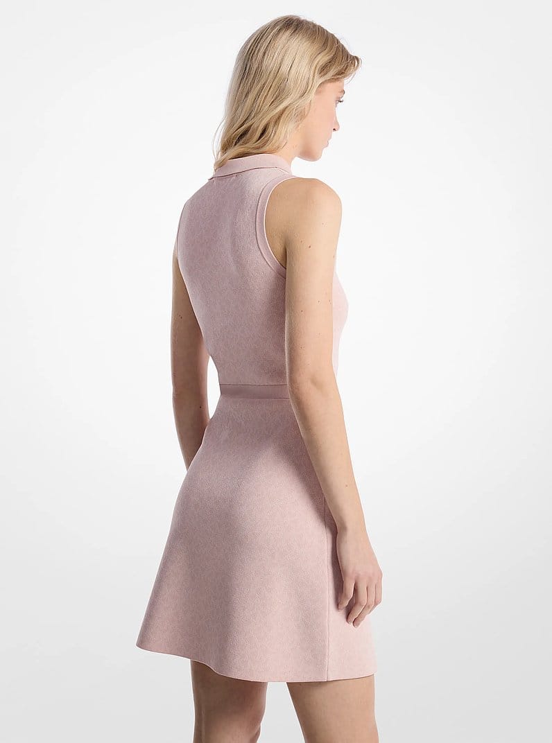 Logo Jacquard Zip-Up Dress