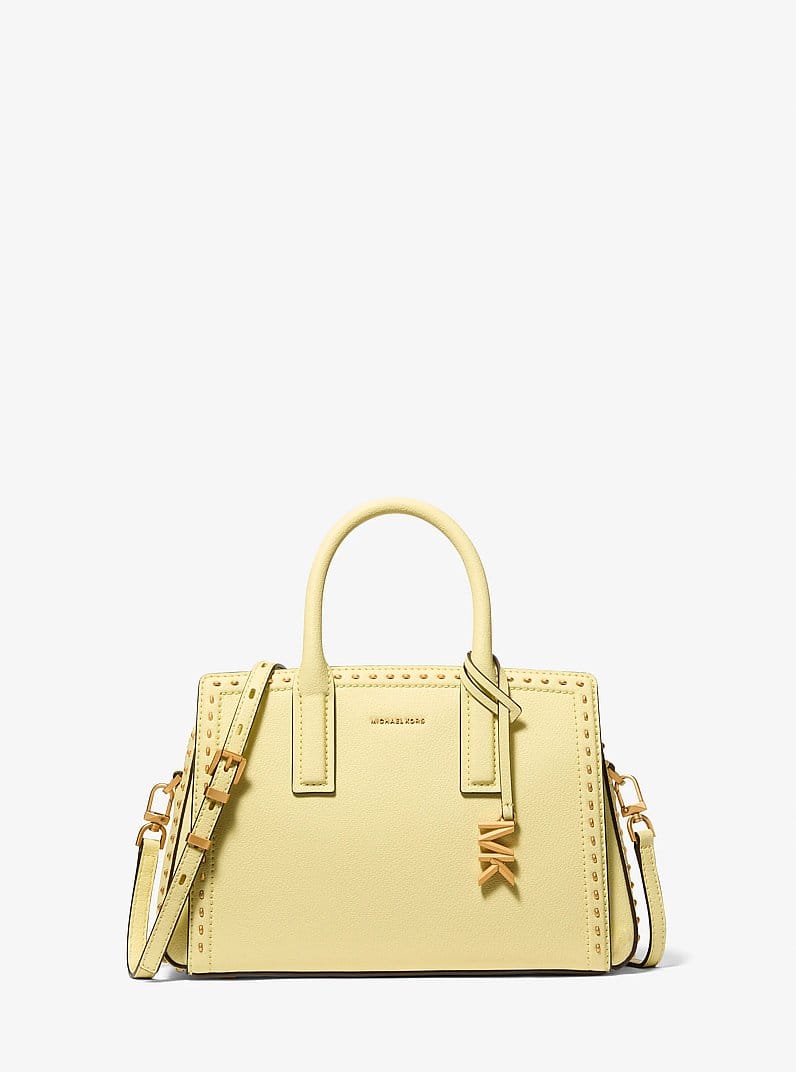 Laila Small Studded Leather Satchel