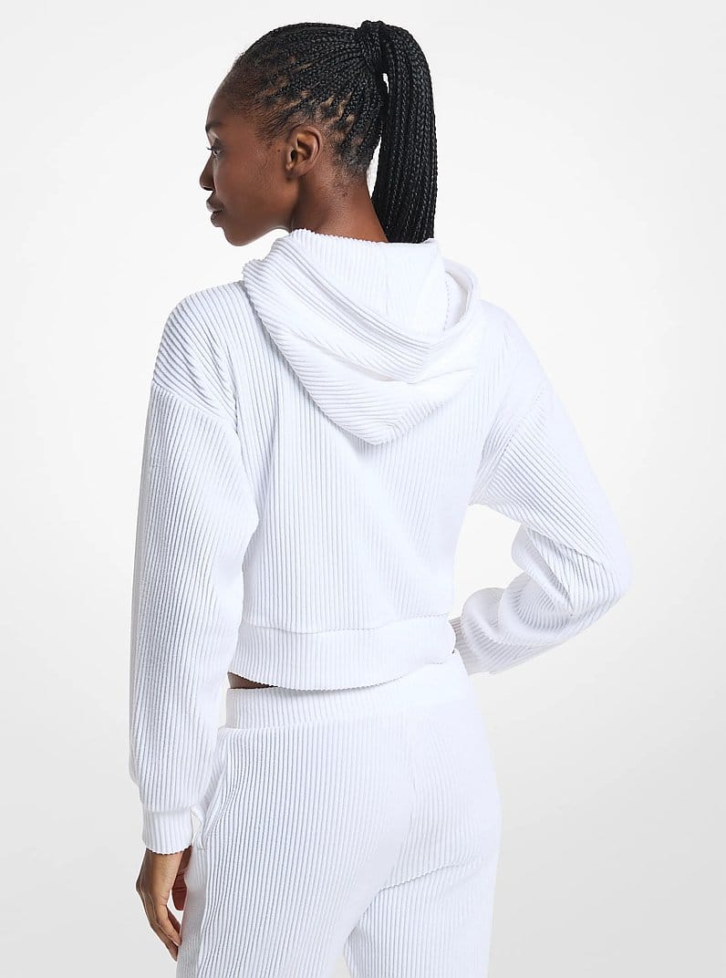 Ribbed Knit Hoodie