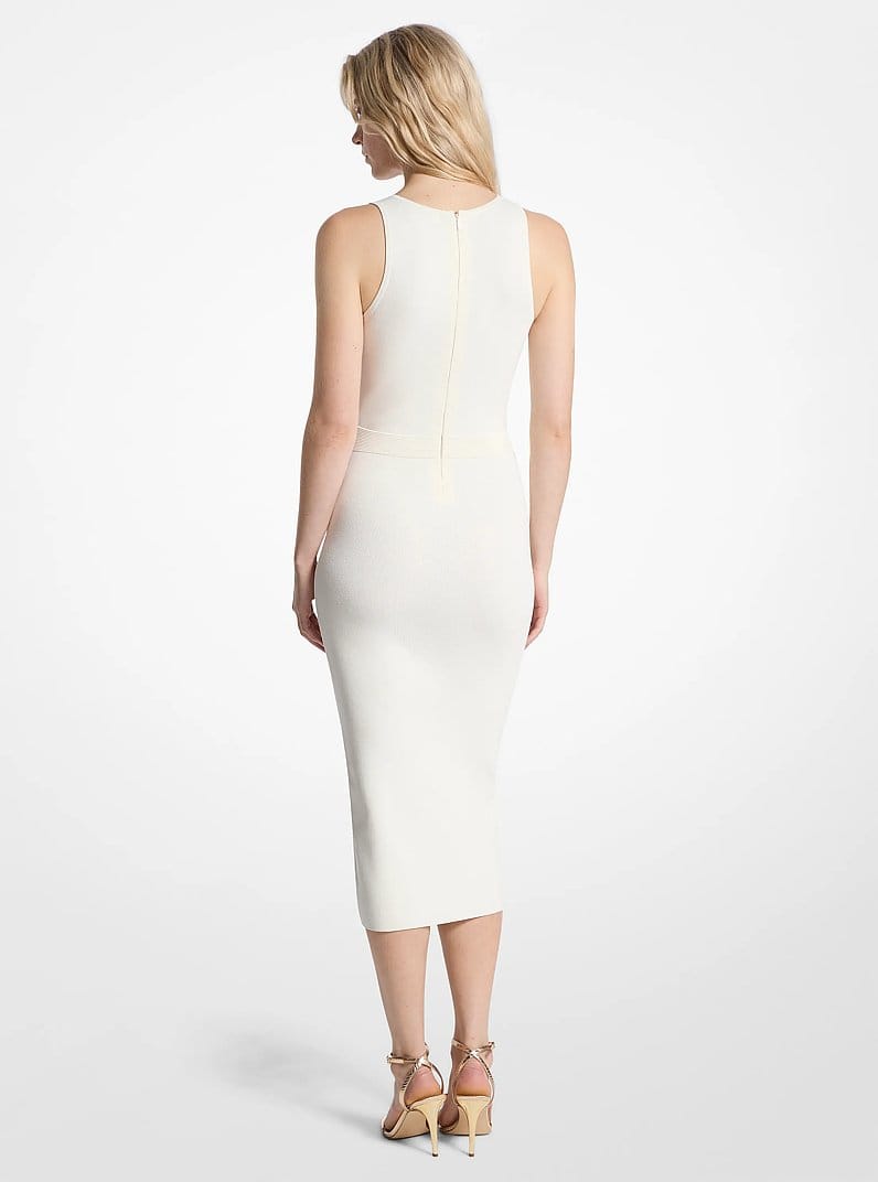 Stretch Viscose Blend Midi Tank Dress