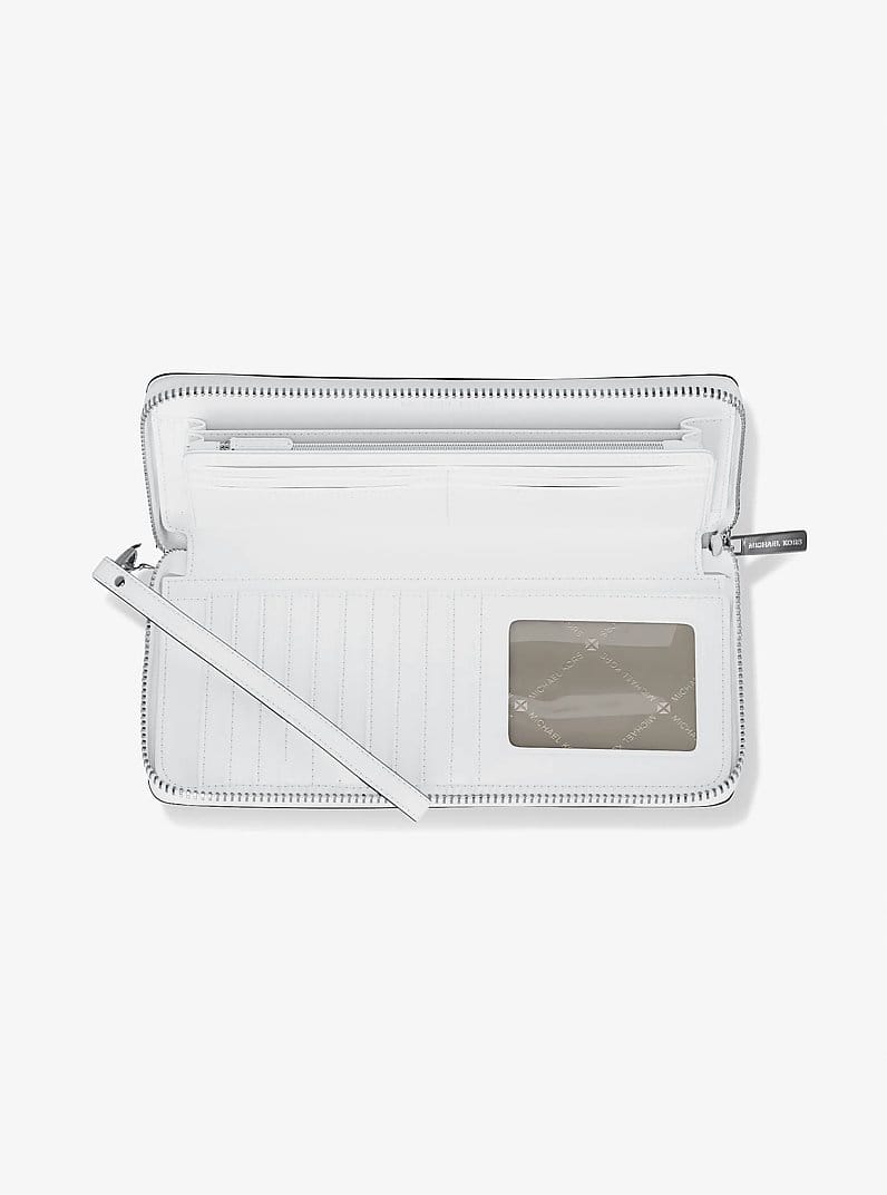 Large Pebbled Leather Continental Wallet