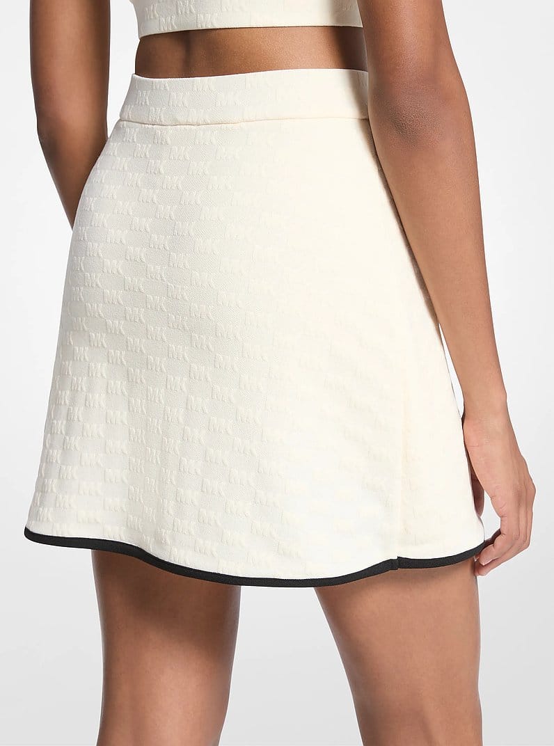 Logo Jacquard Knit Tech Skort