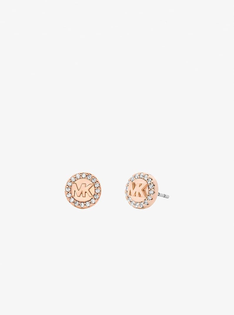 Pavé Logo Stud Earrings