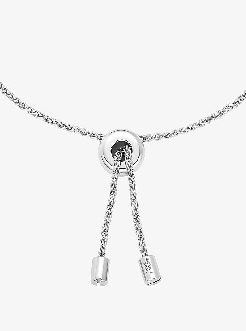 Pavé Logo Pendant Slider Bracelet