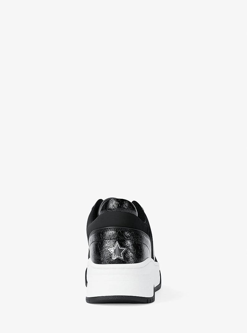 Lexi Embellished Mixed-Media Sneaker
