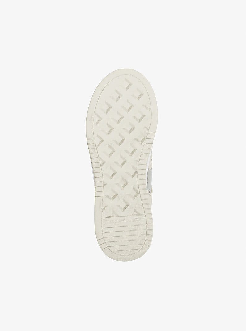 Lexi Embellished Mixed-Media Sneaker