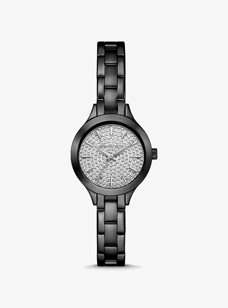 Petite Aspyn Pavé Black-Tone Watch