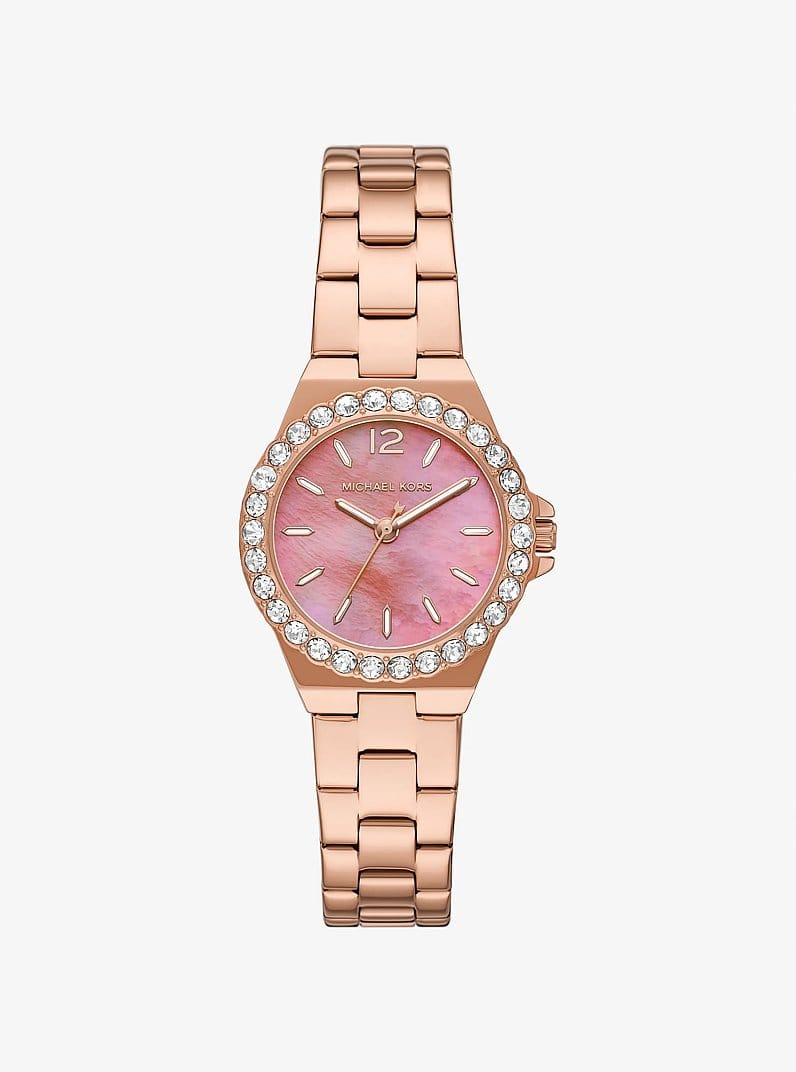 Mini Lennox Pavé Rose Gold-Tone Watch