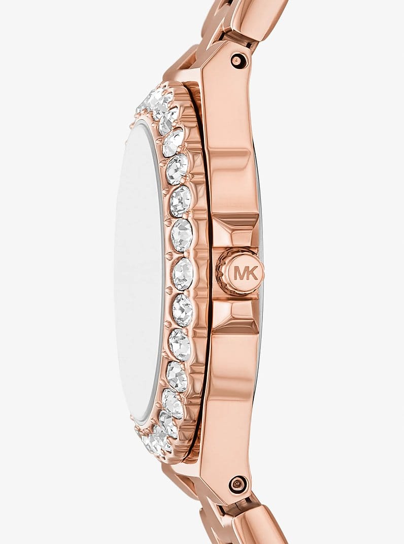 Mini Lennox Pavé Rose Gold-Tone Watch
