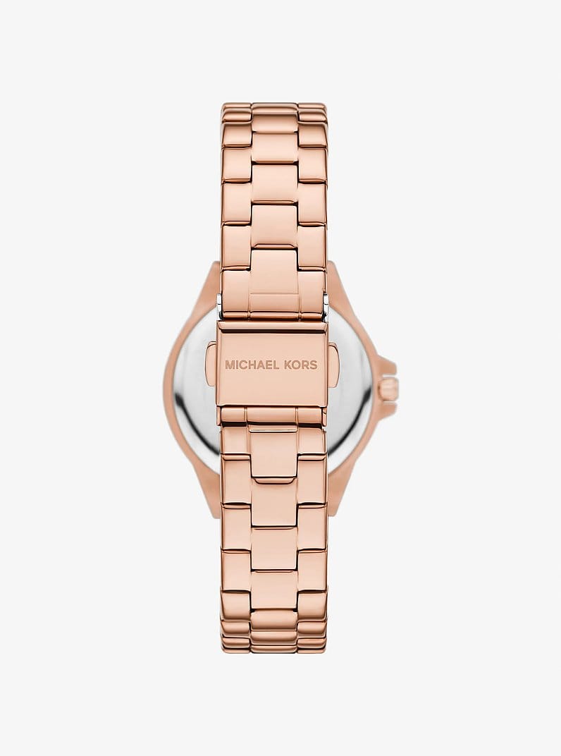 Mini Lennox Pavé Rose Gold-Tone Watch