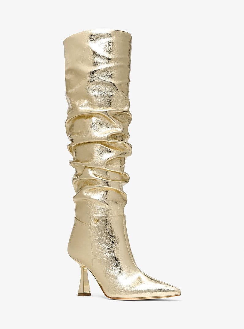 Amali Crackled Metallic Boot