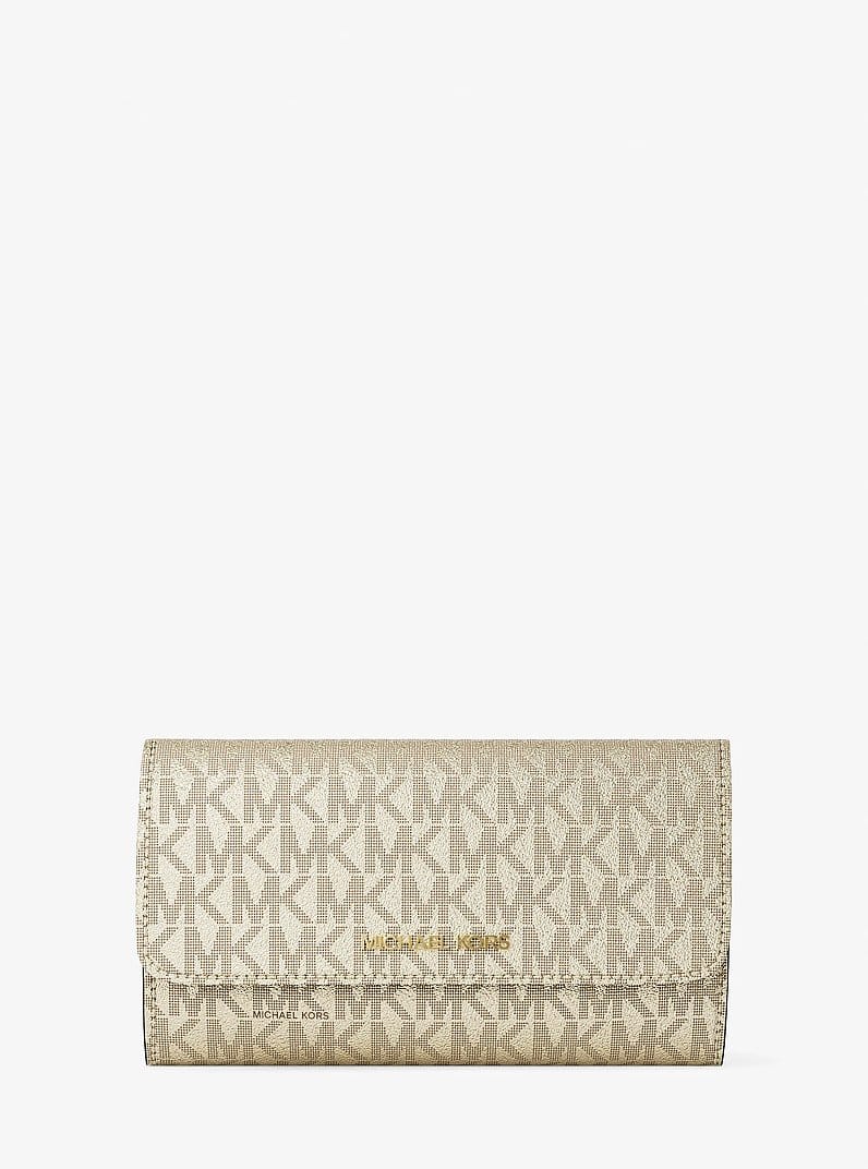 Jet Set Travel Large Signature Logo Tri-Fold Wallet
