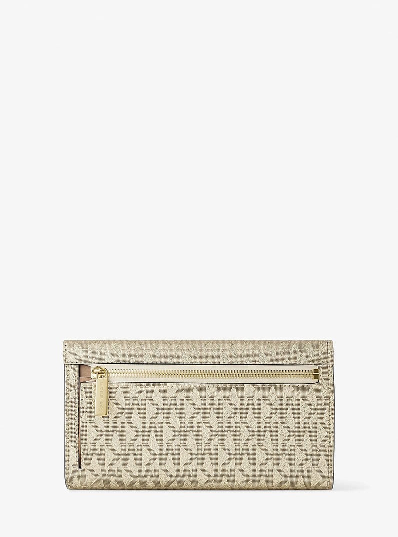 Jet Set Travel Large Signature Logo Tri-Fold Wallet