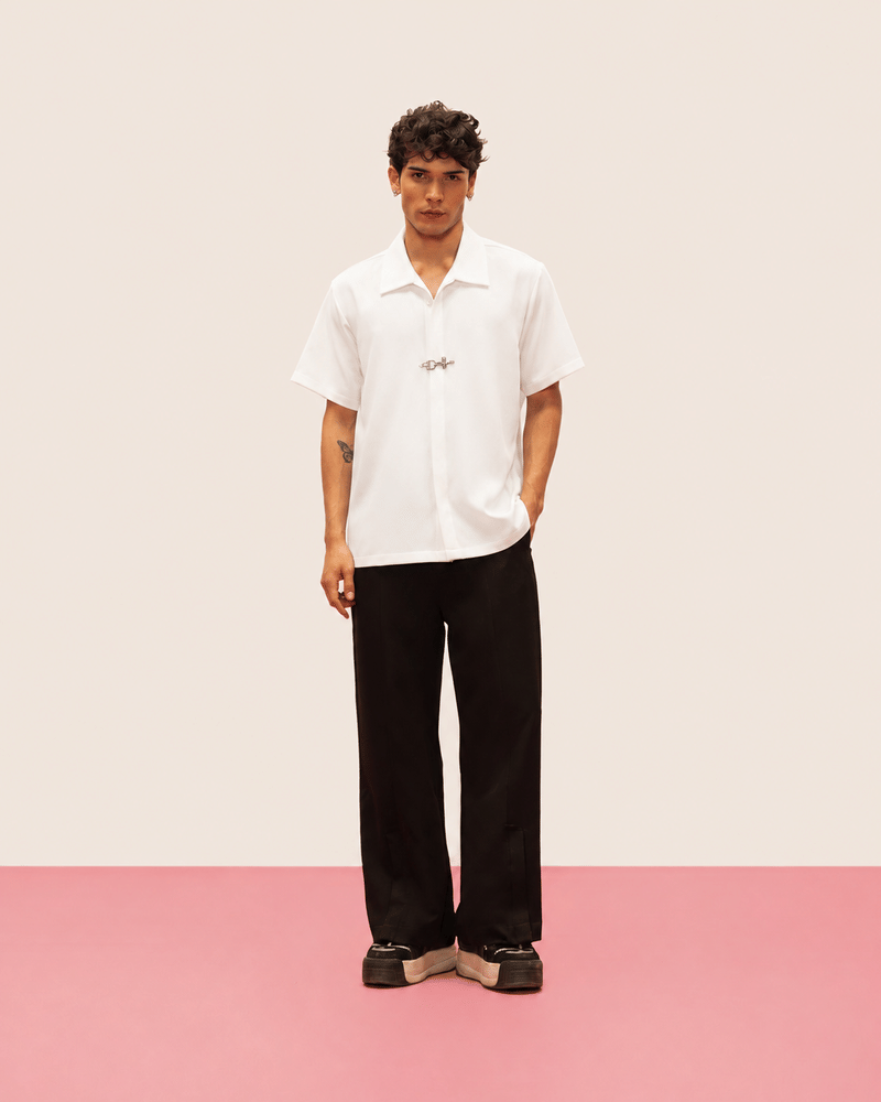 CLASP LOCK SHIRT WHITE (CUSTOM)