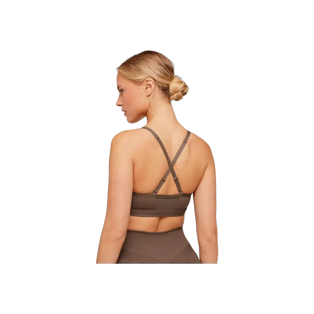 Gymshark Medium Support Ruched Sports Bra Soft Brown