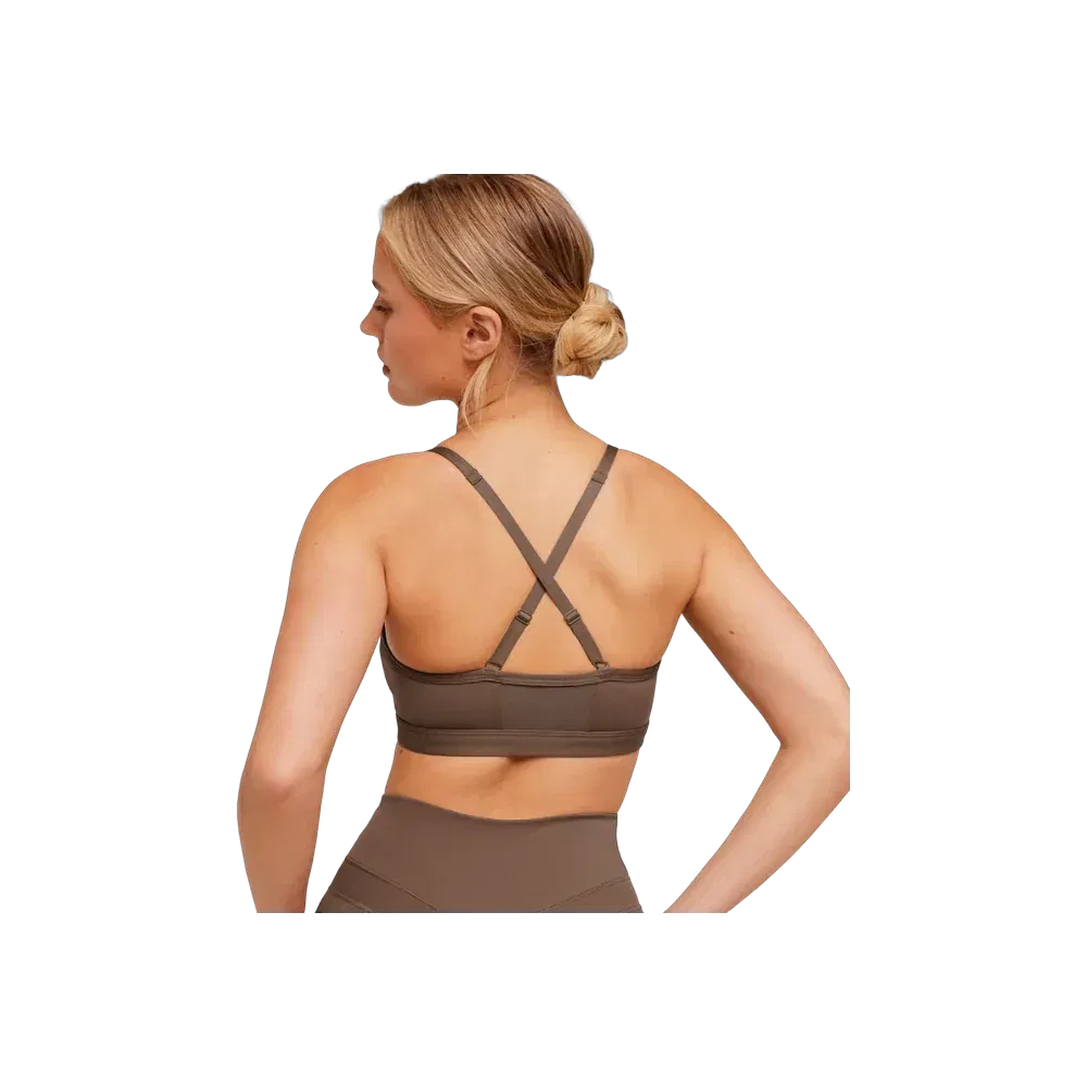 Gymshark Medium Support Ruched Sports Bra Soft Brown
