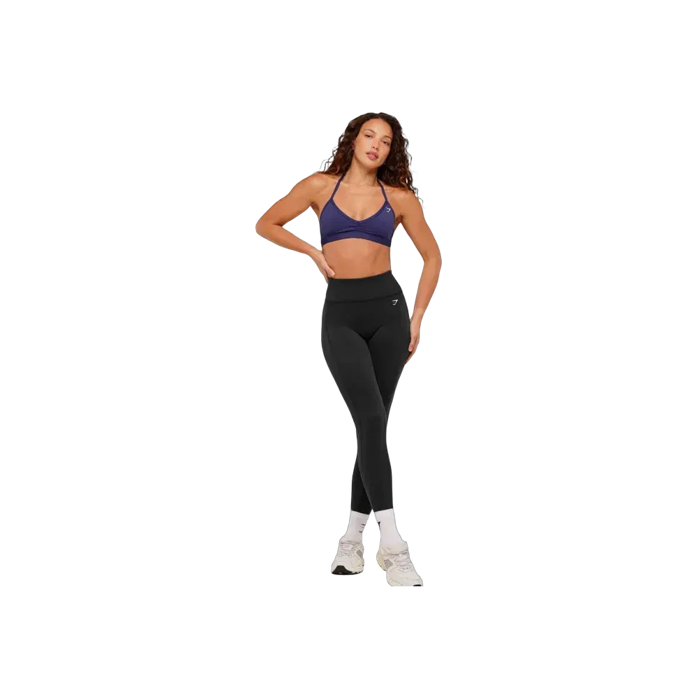 Gymshark Minimal Halterneck Sports Bra - Light Support Indigo Purple