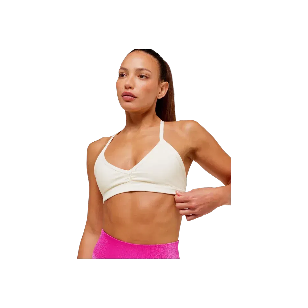 Gymshark Washed Minimal Sports Bra - Light Support Soft White