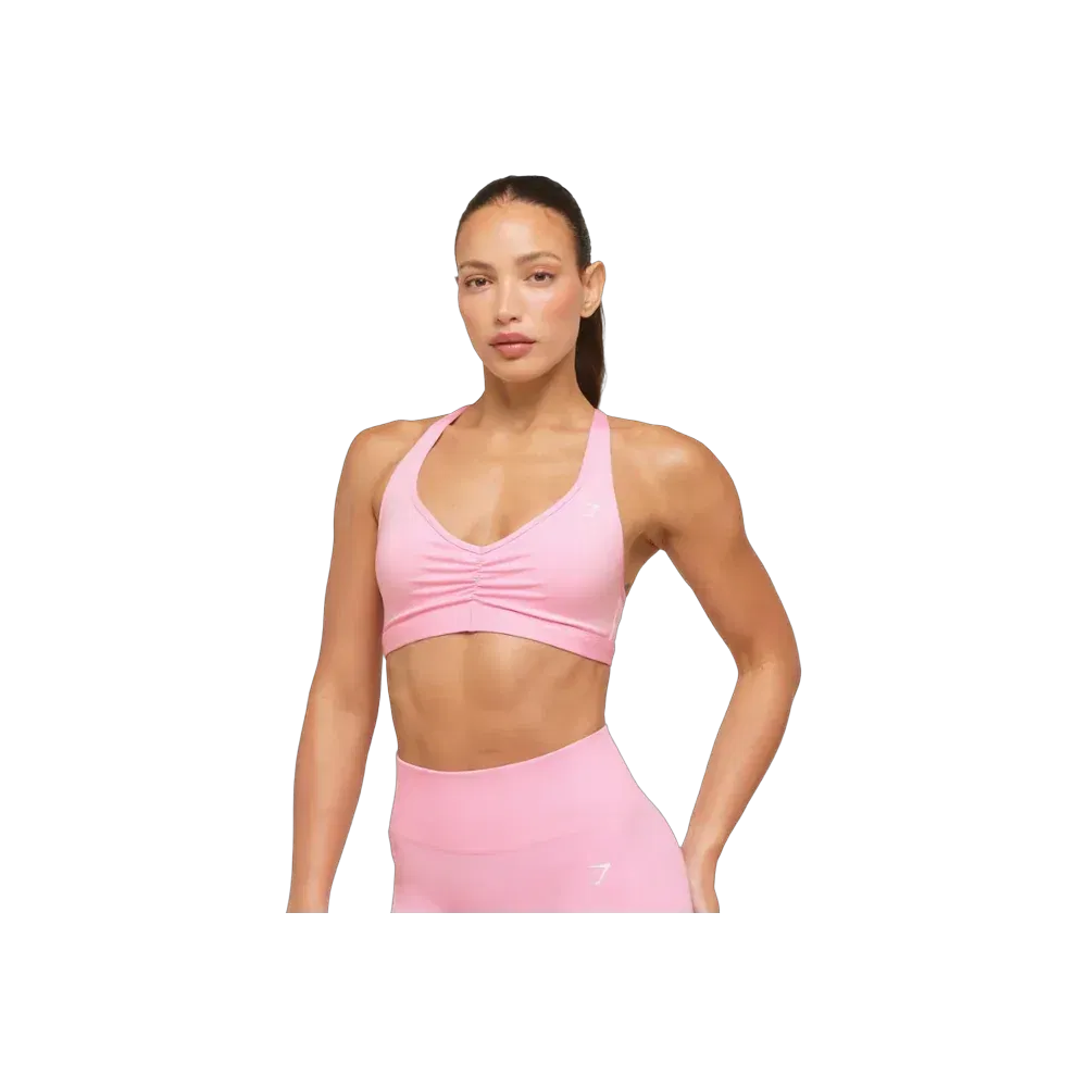 Gymshark Ruched Sports Bra 2.0 - Medium Support Poise Pink