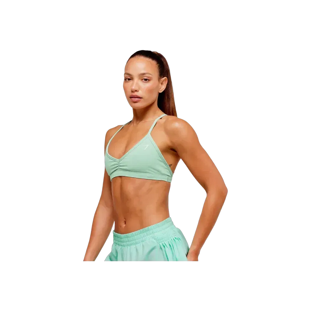 Gymshark Washed Minimal Sports Bra - Light Support Pop Turquoise