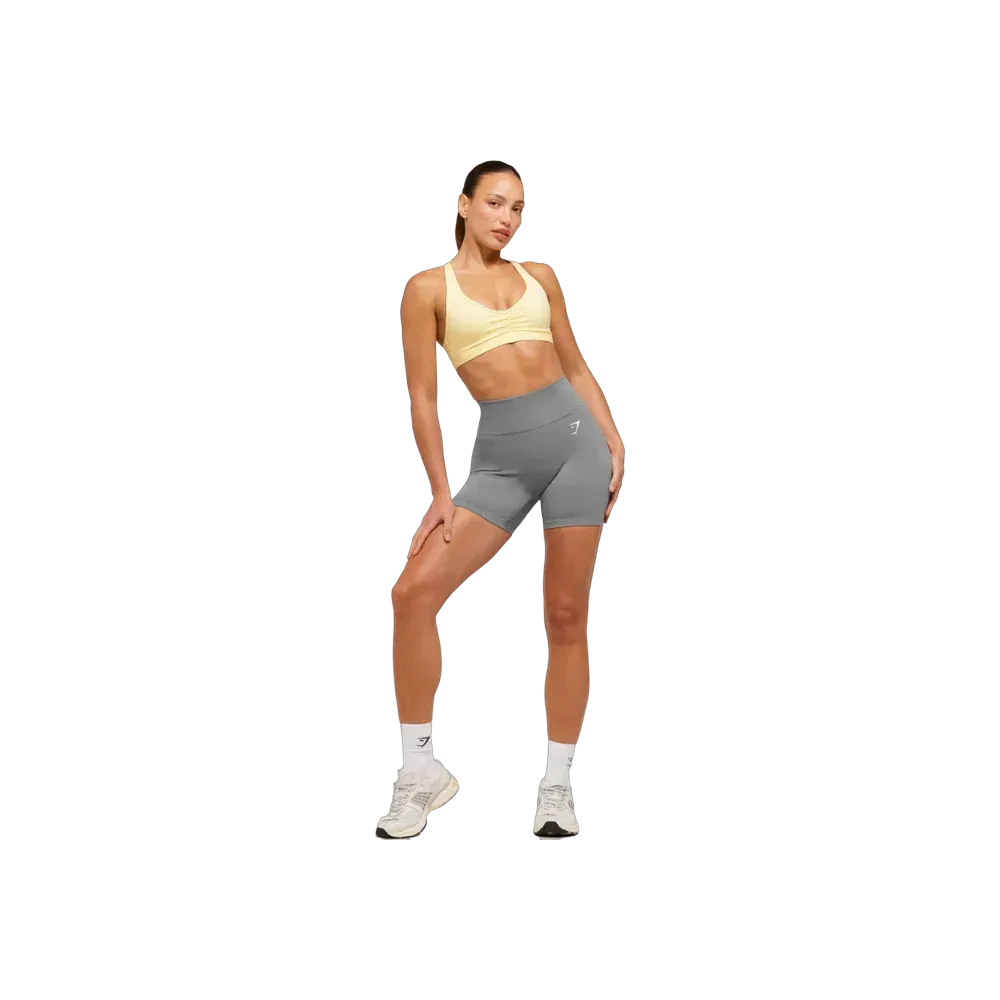 Gymshark Ruched Sports Bra 2.0 - Medium Support Butter Yellow
