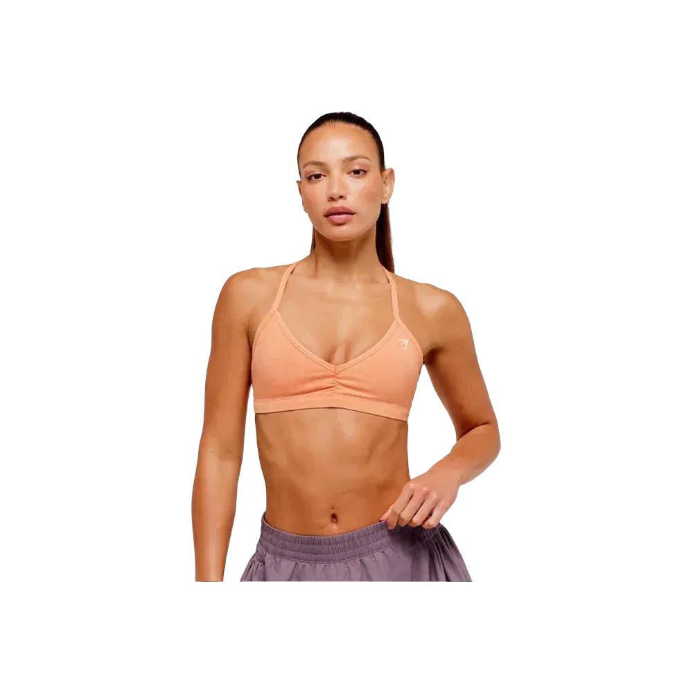 Gymshark Washed Minimal Sports Bra - Light Support Dayglow Peach