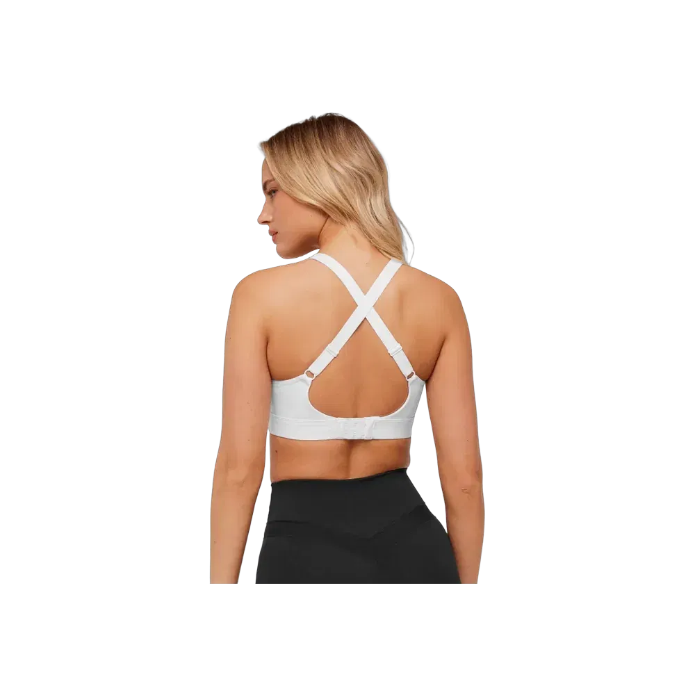 Gymshark High Support Ruched Sports Bra GS White
