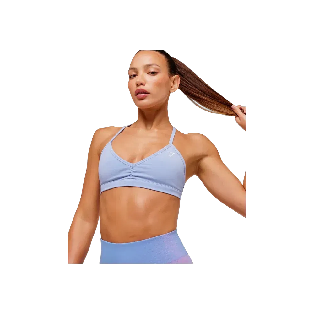 Gymshark Minimal Halterneck Sports Bra - Light Support Steady Purple