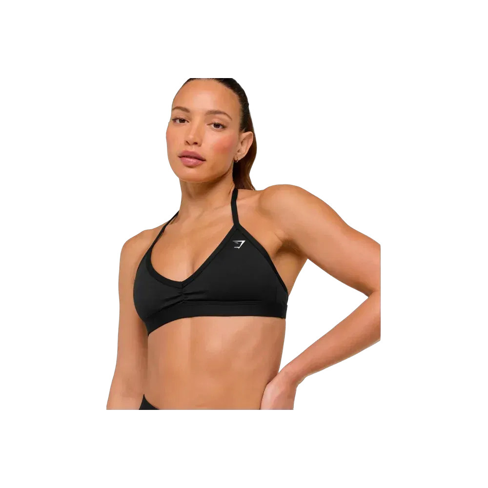 Gymshark Minimal Halterneck Sports Bra - Light Support Black