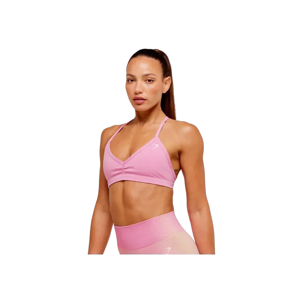 Gymshark Washed Minimal Sports Bra - Light Support Focus Pink
