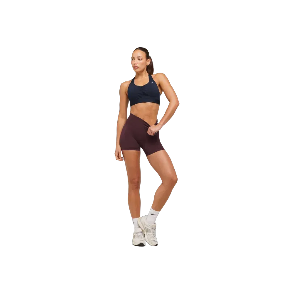 Gymshark High Support Ruched Sports Bra Heavy Blue