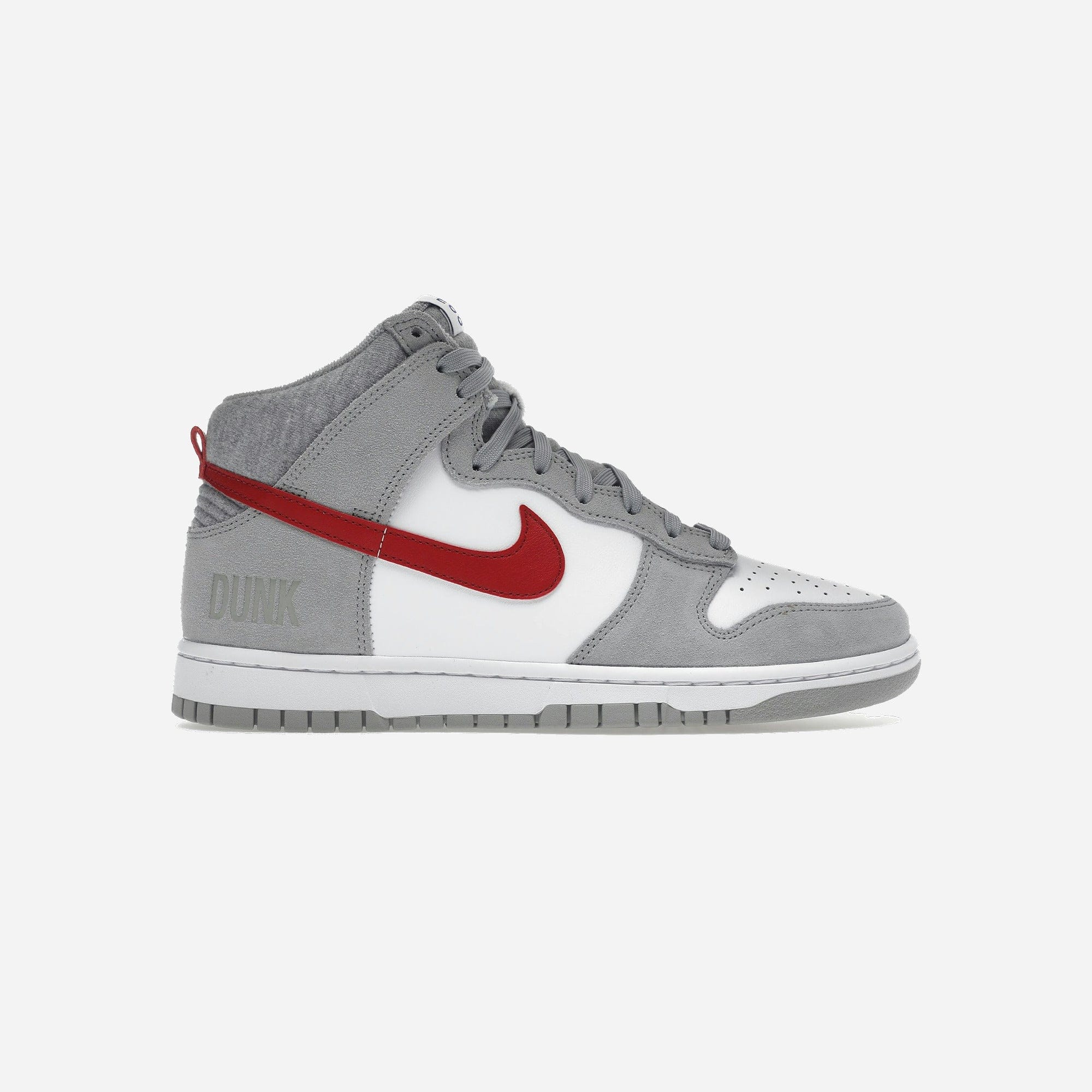 Nike Dunk High Light Smoke Grey Gym Red