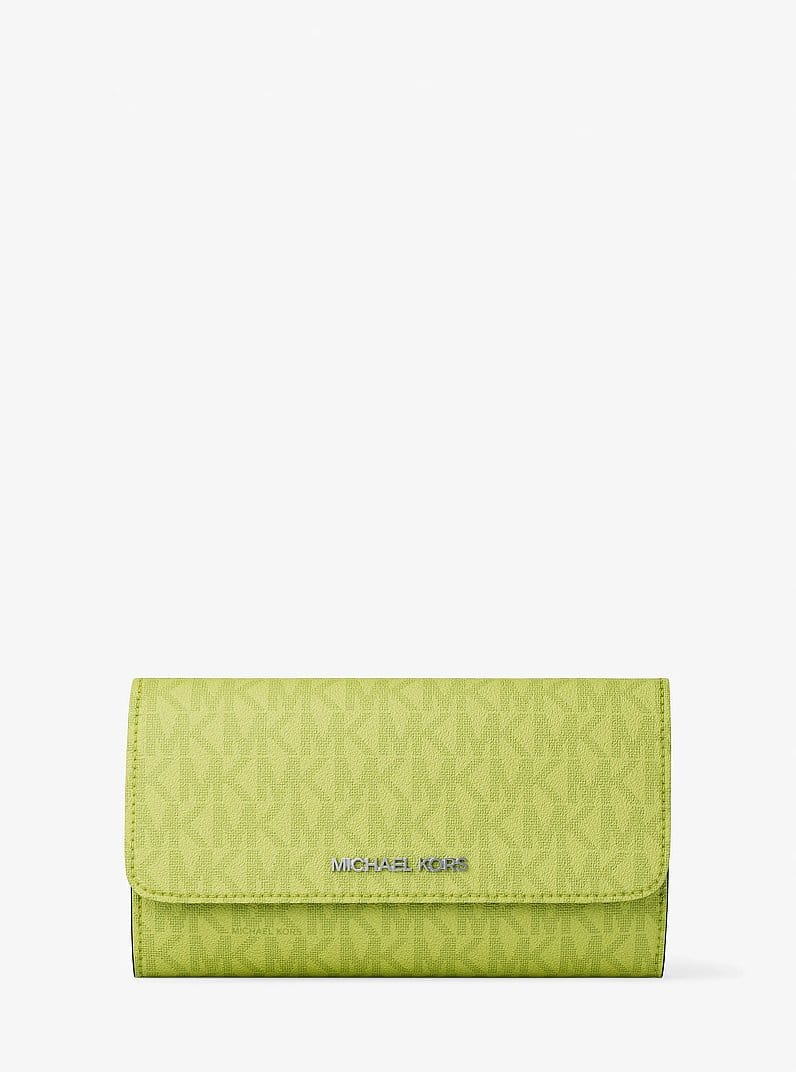 Jet Set Large Signature Logo Tri-Fold Wallet