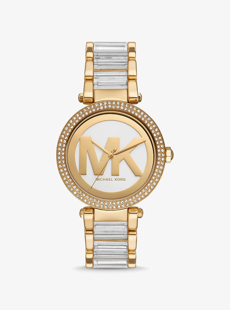 Parker Pavé Gold-Tone Acetate Watch