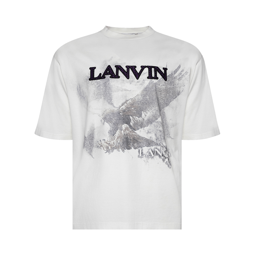 Lanvin Printed T-Shirt White Mustang/Black