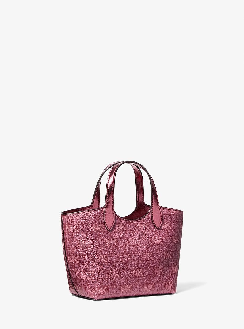 Maya Extra-Small Metallic Signature Logo Crossbody Bag