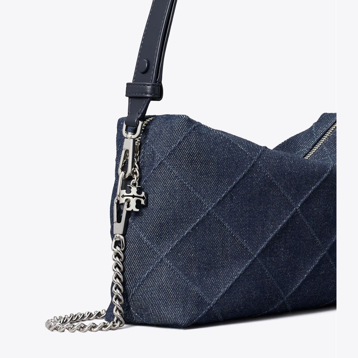 Large Fleming Denim Soft Crossbody Bag