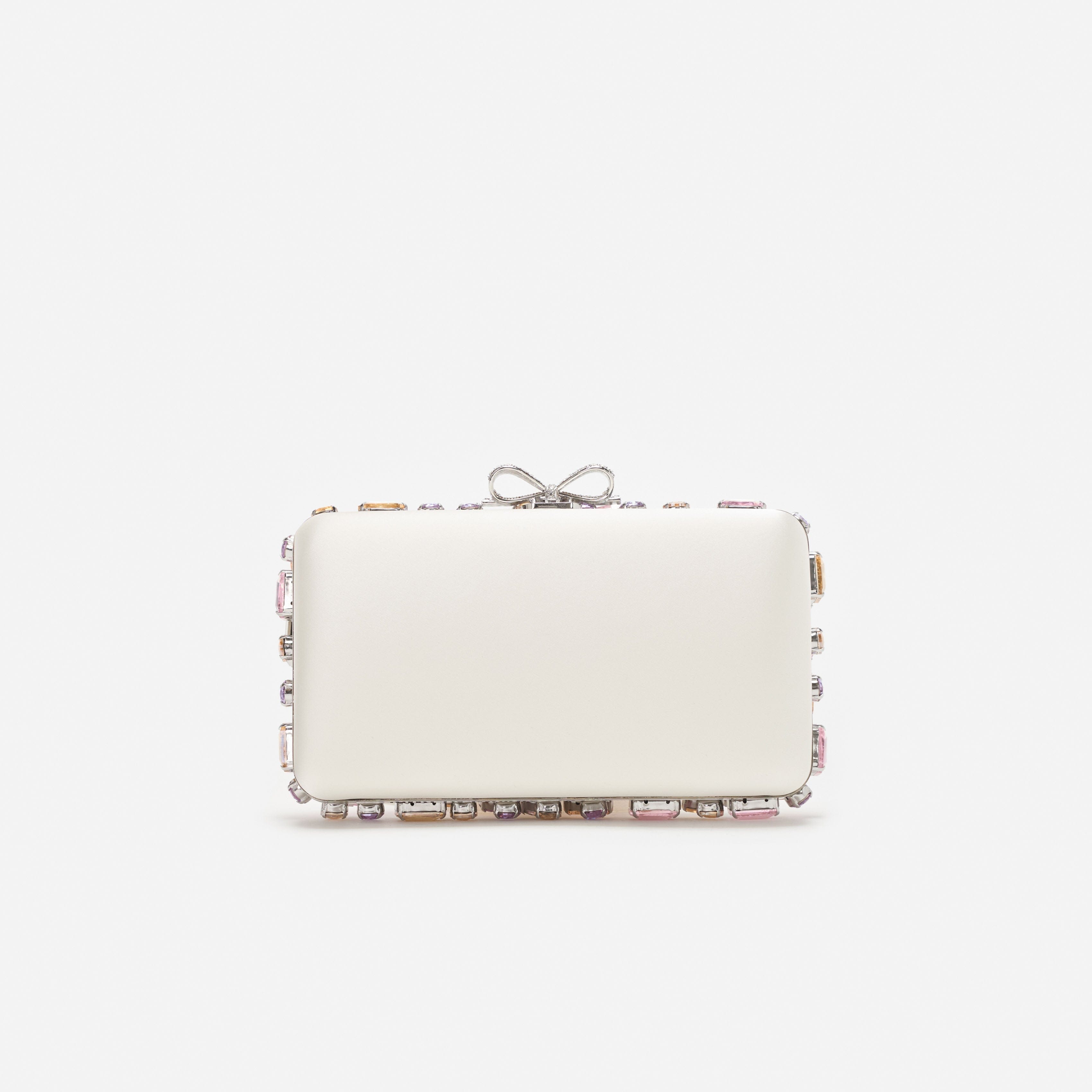Multi Crystal Embellished Clutch Bag