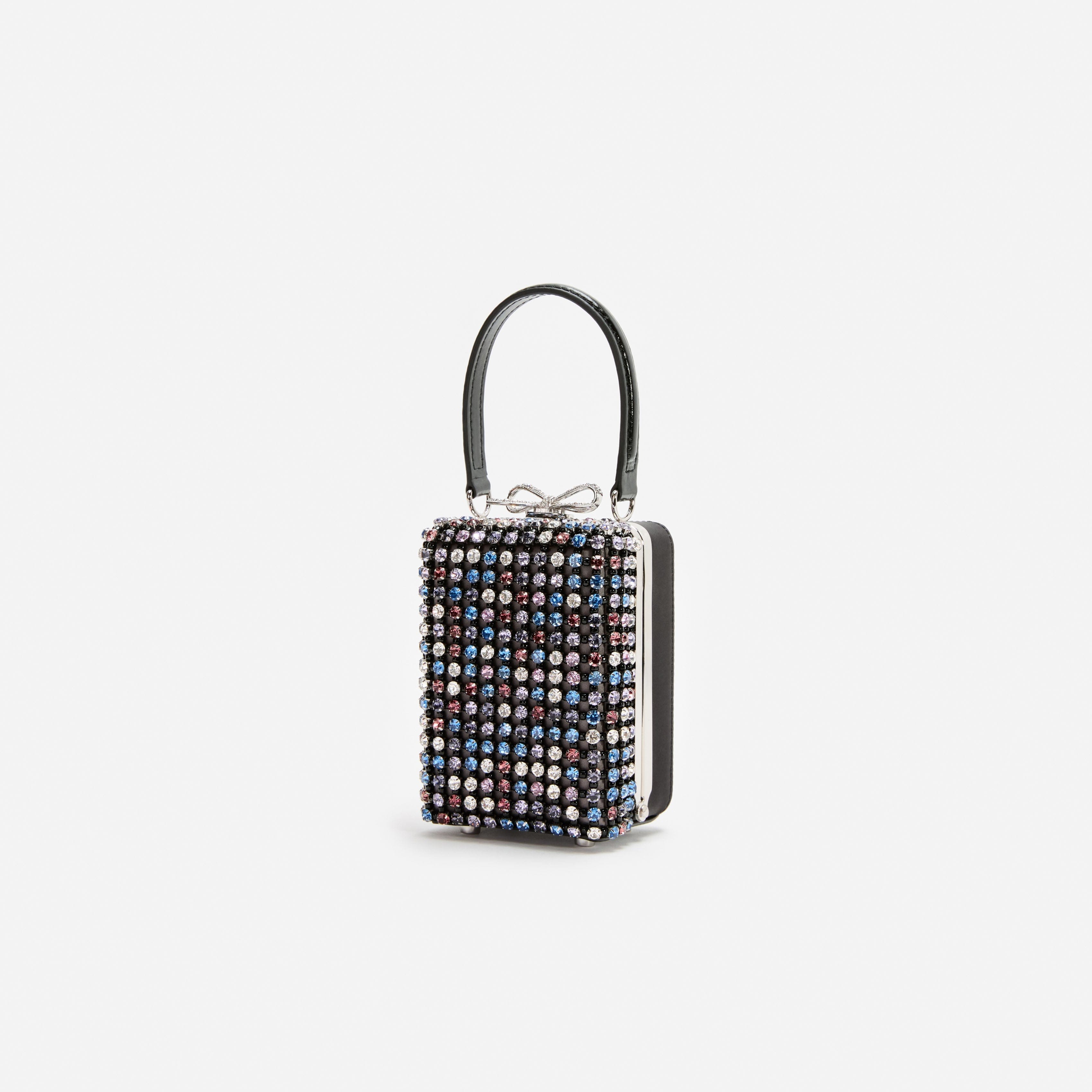Multi Crystal Chainmail Micro Bag