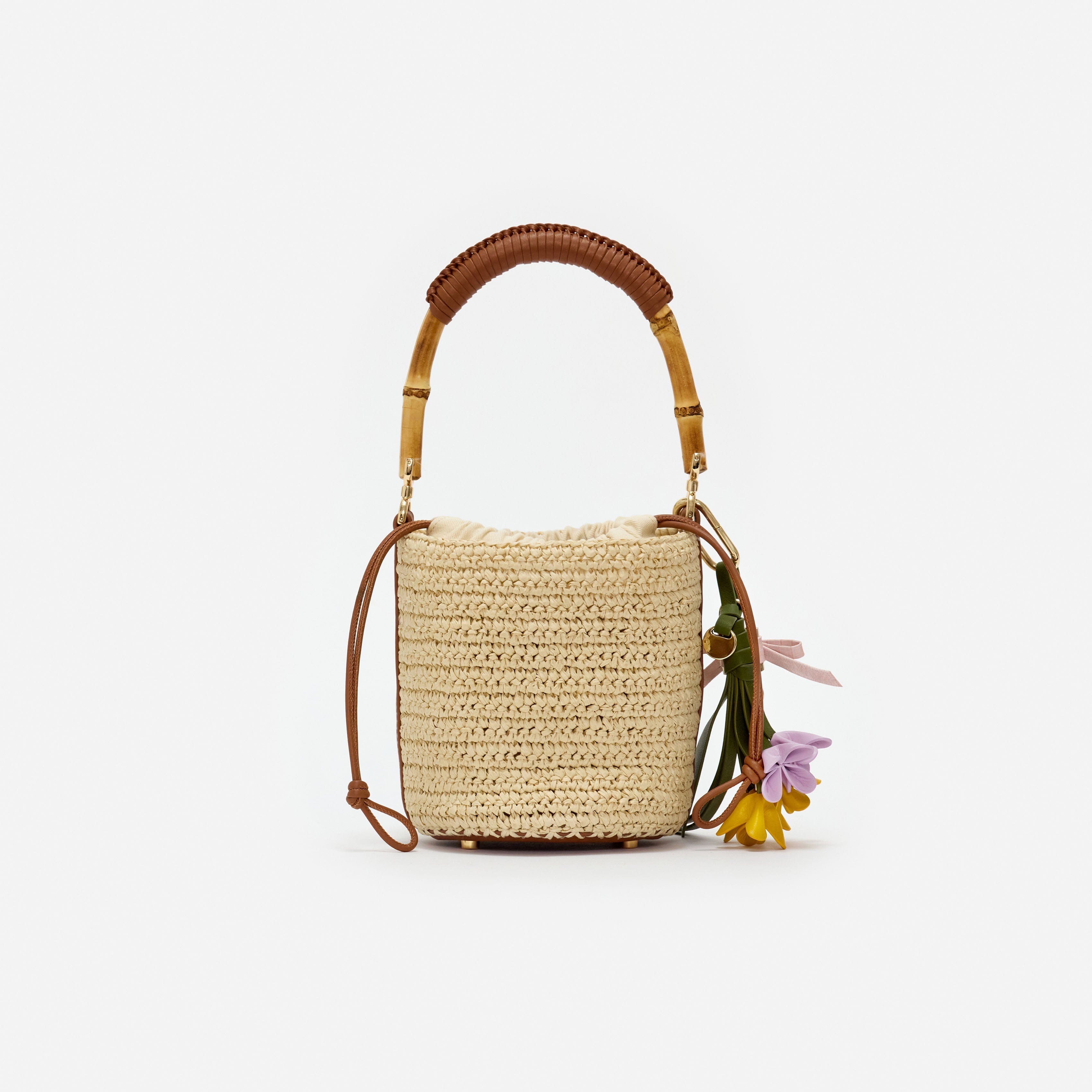 Soft Raffia Bucket Bag