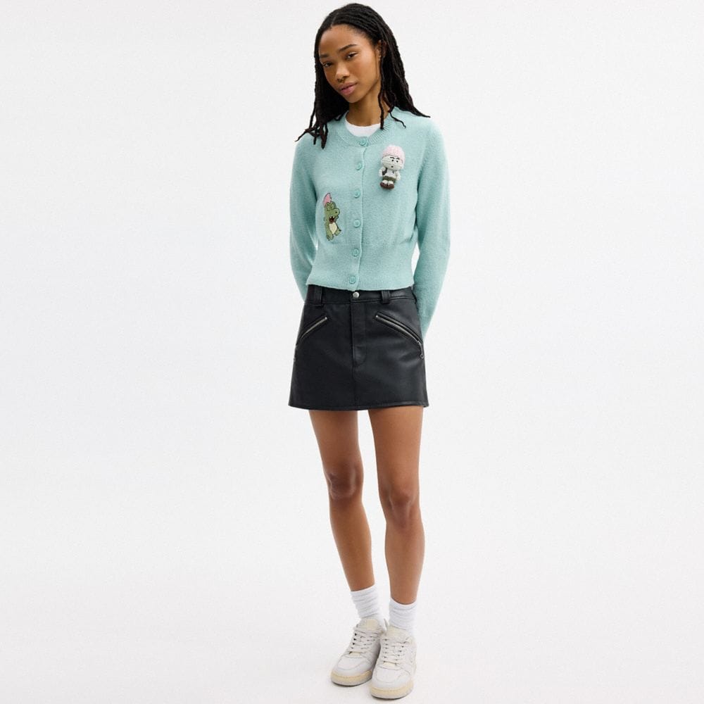 Coach | Brain Dead Plush Character Cardigan In Organic Cotton