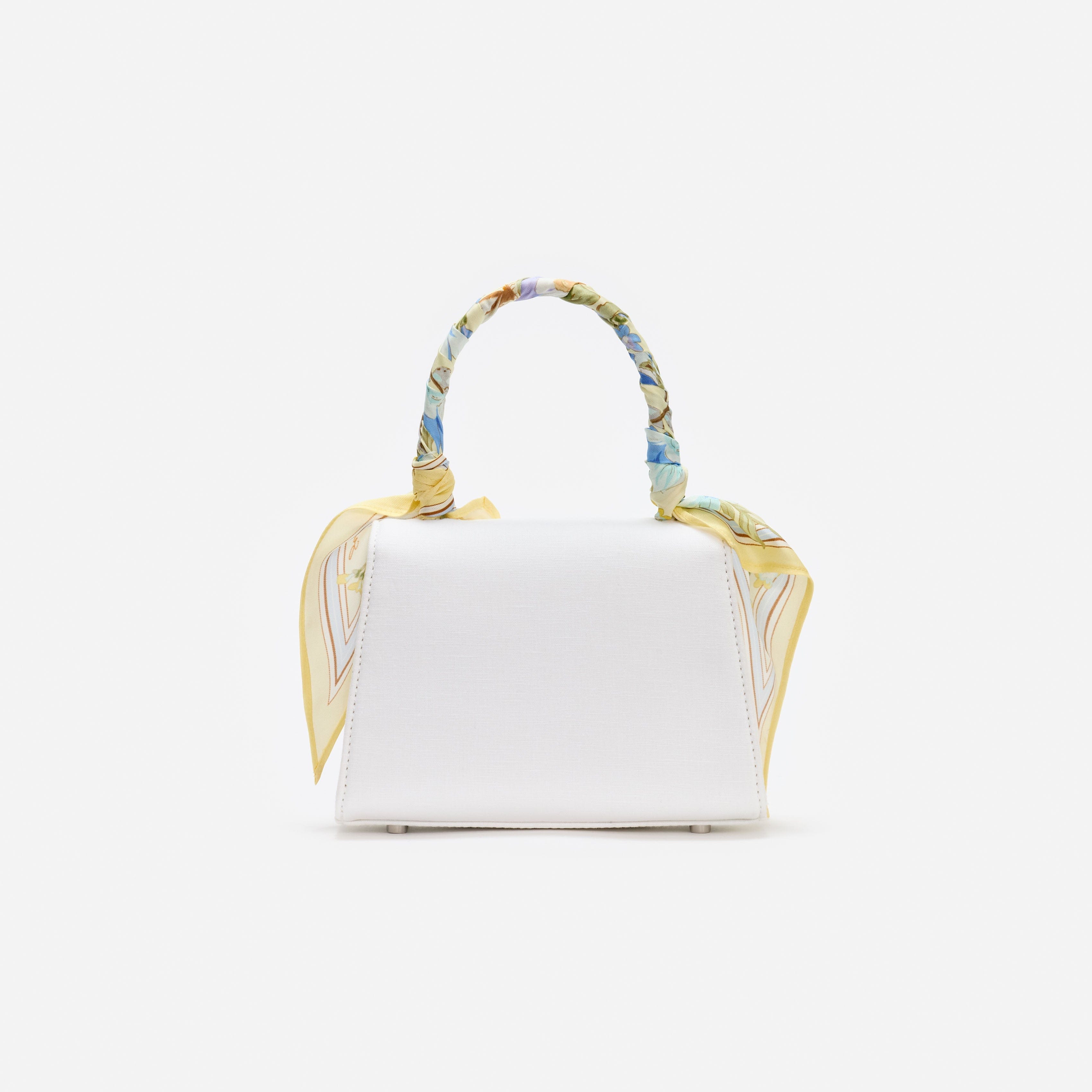 Cream Linen Yellow Floral Mini Bag