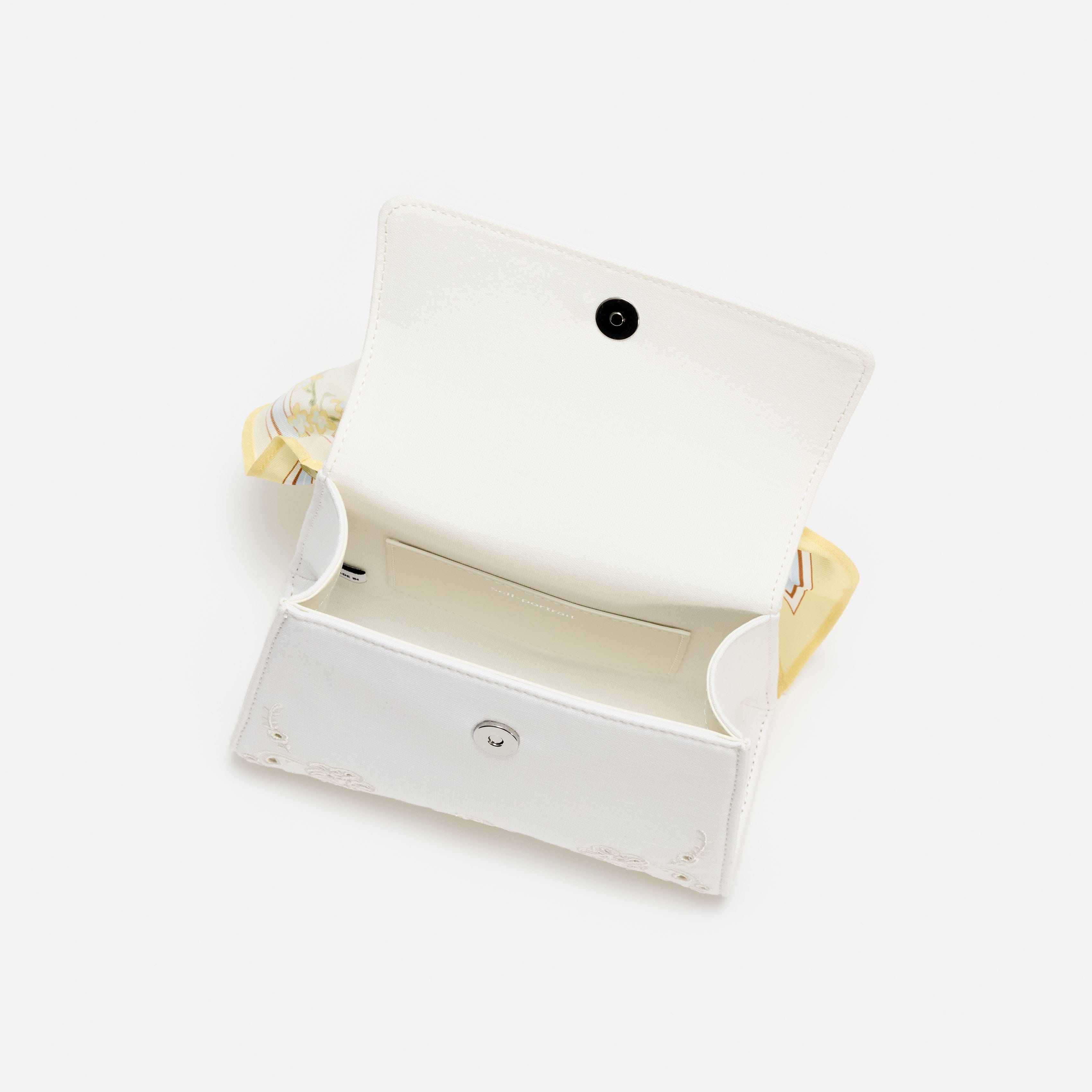 Cream Linen Yellow Floral Mini Bag