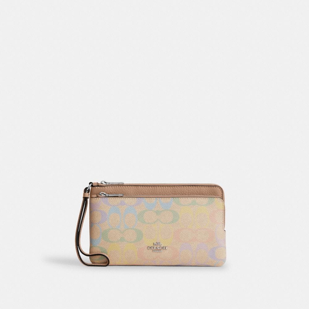 Double Zip Wallet In Signature Canvas