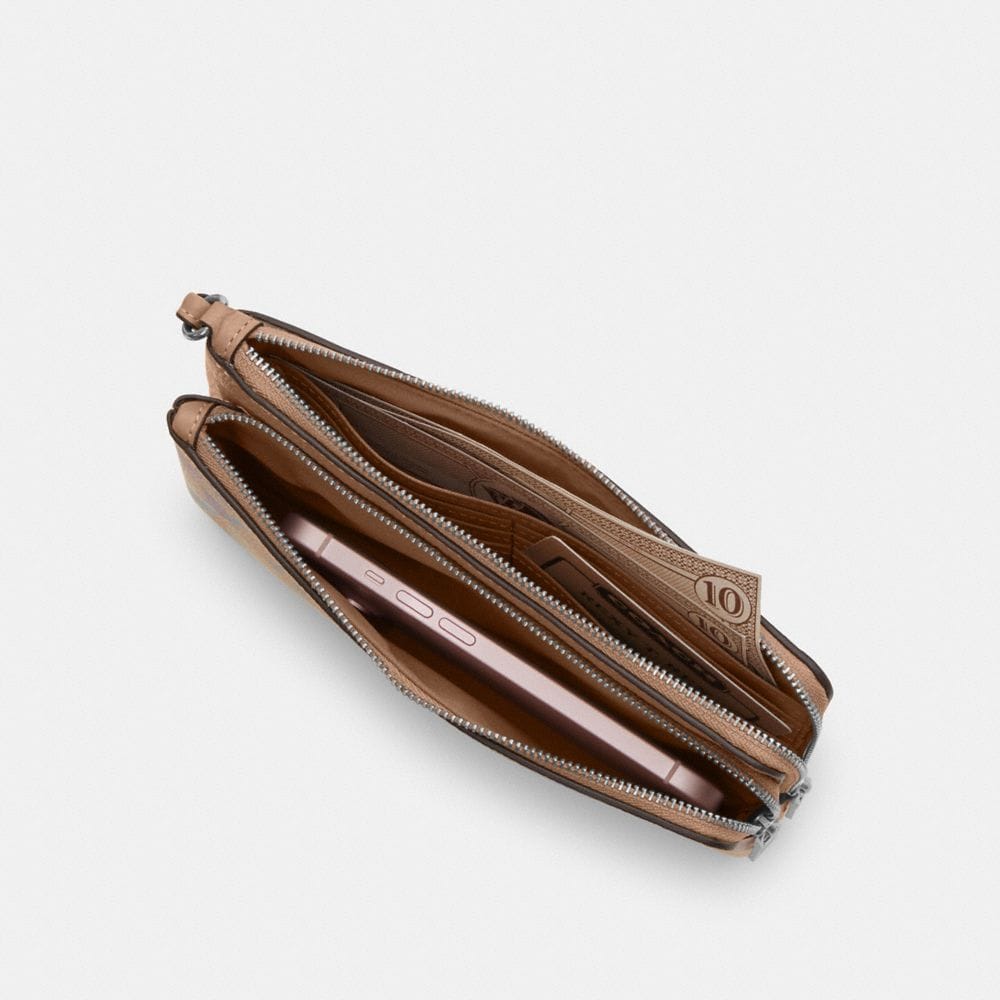 Double Zip Wallet In Signature Canvas