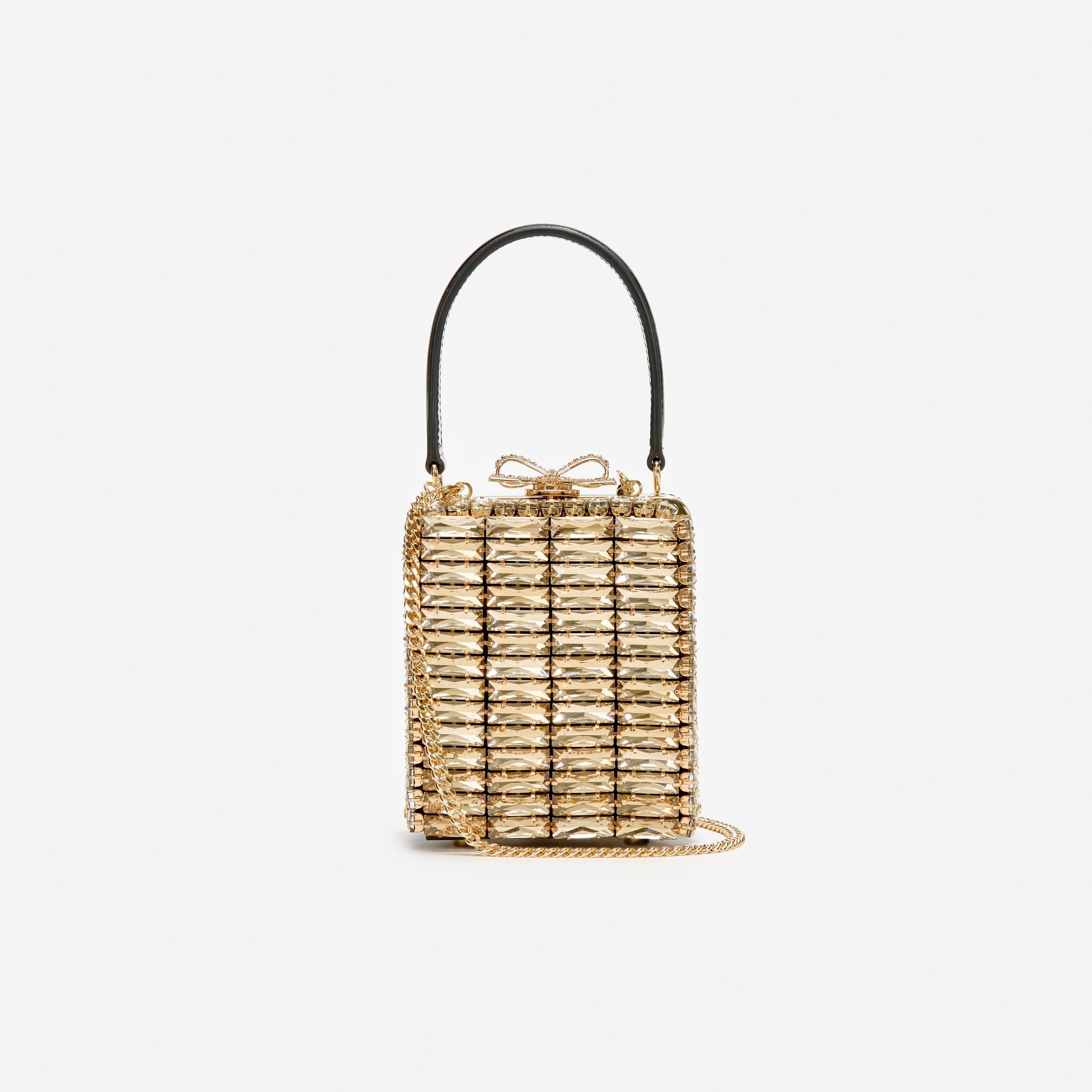 Gold Crystal Micro Bag