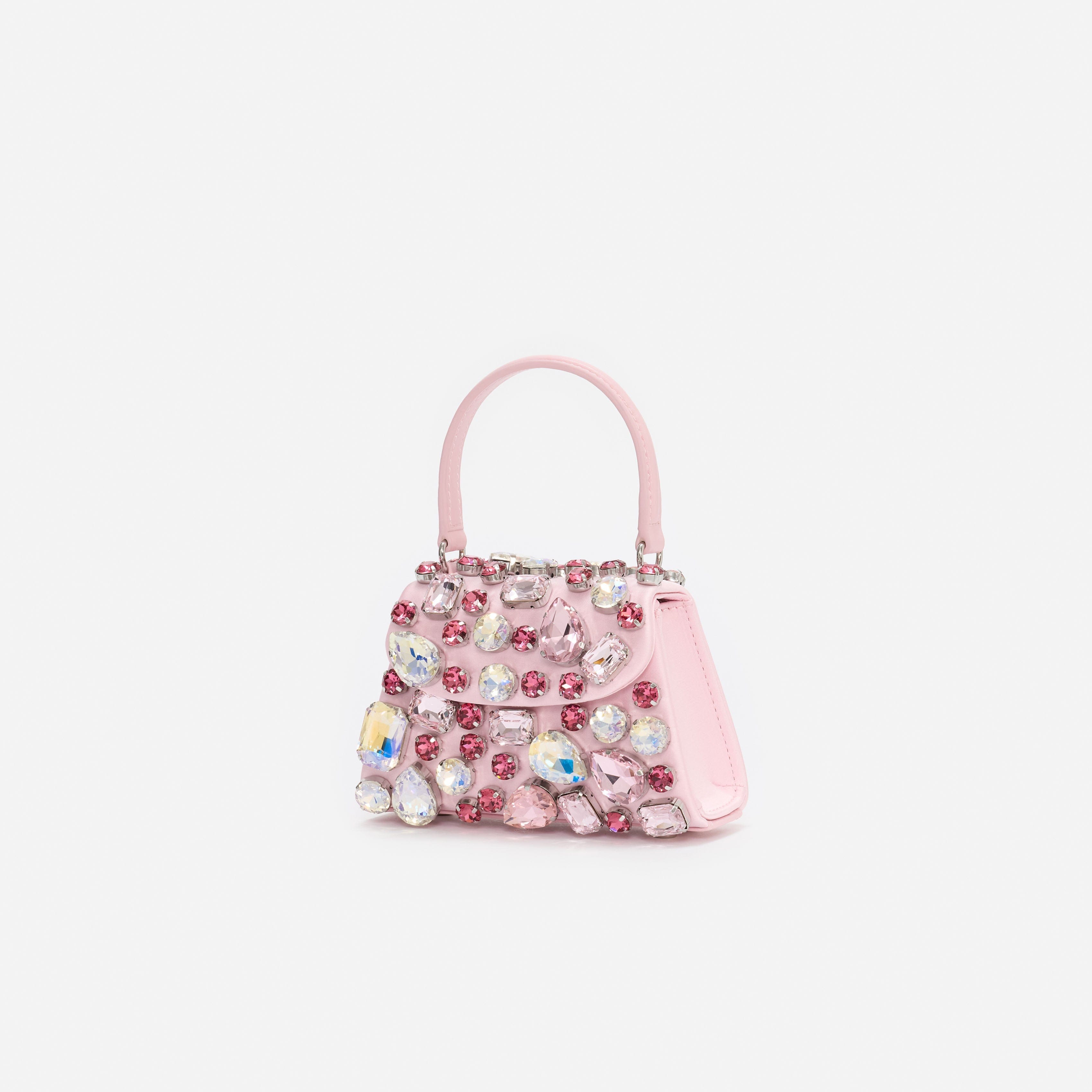 Pink Multi Crystal Mini Bag