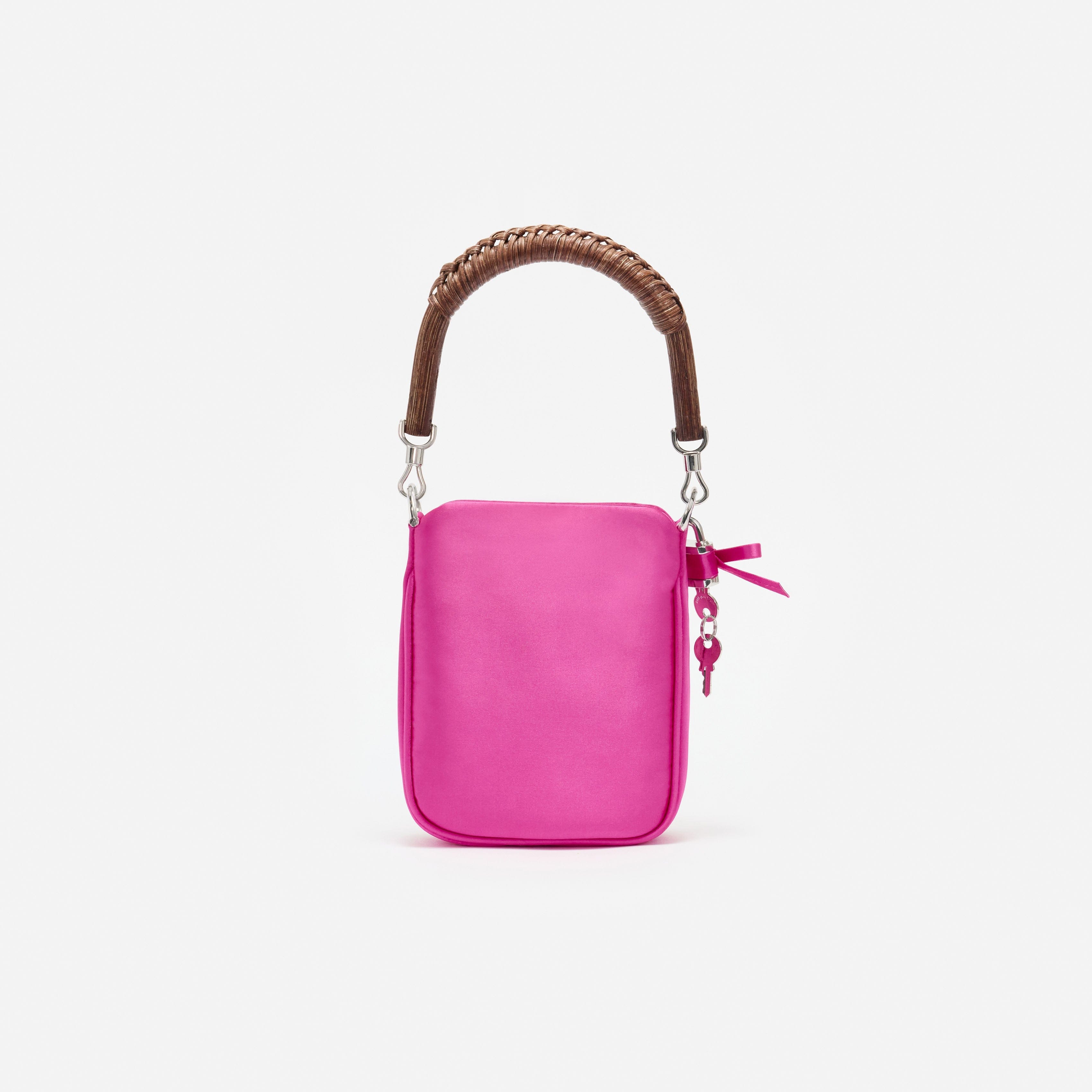 Pink Satin Mini Tote Bag