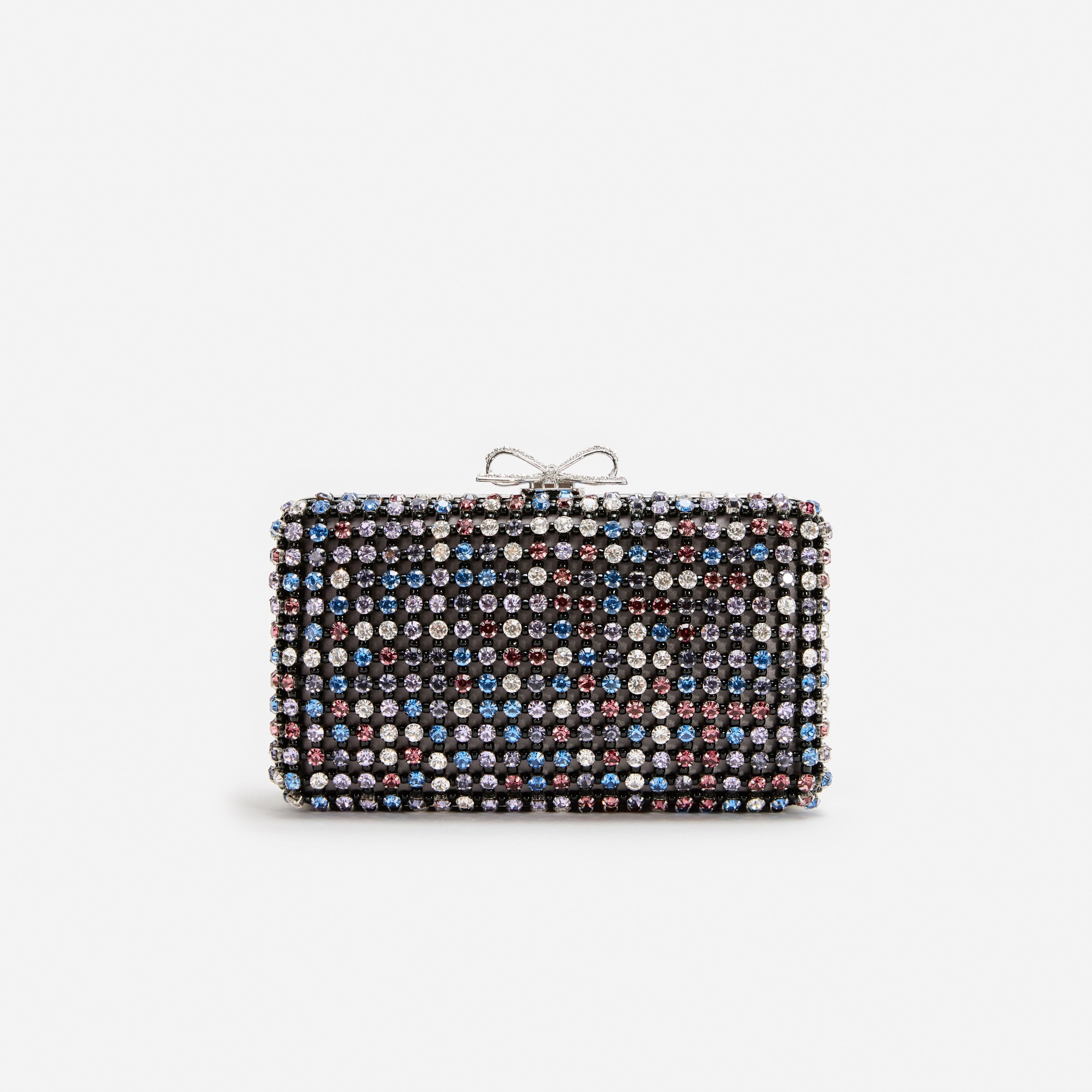Multi Crystal Chainmail Clutch